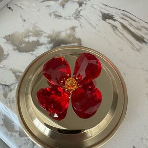 Swarovski Crystal Garden Tales Red Poppy Bell Jar